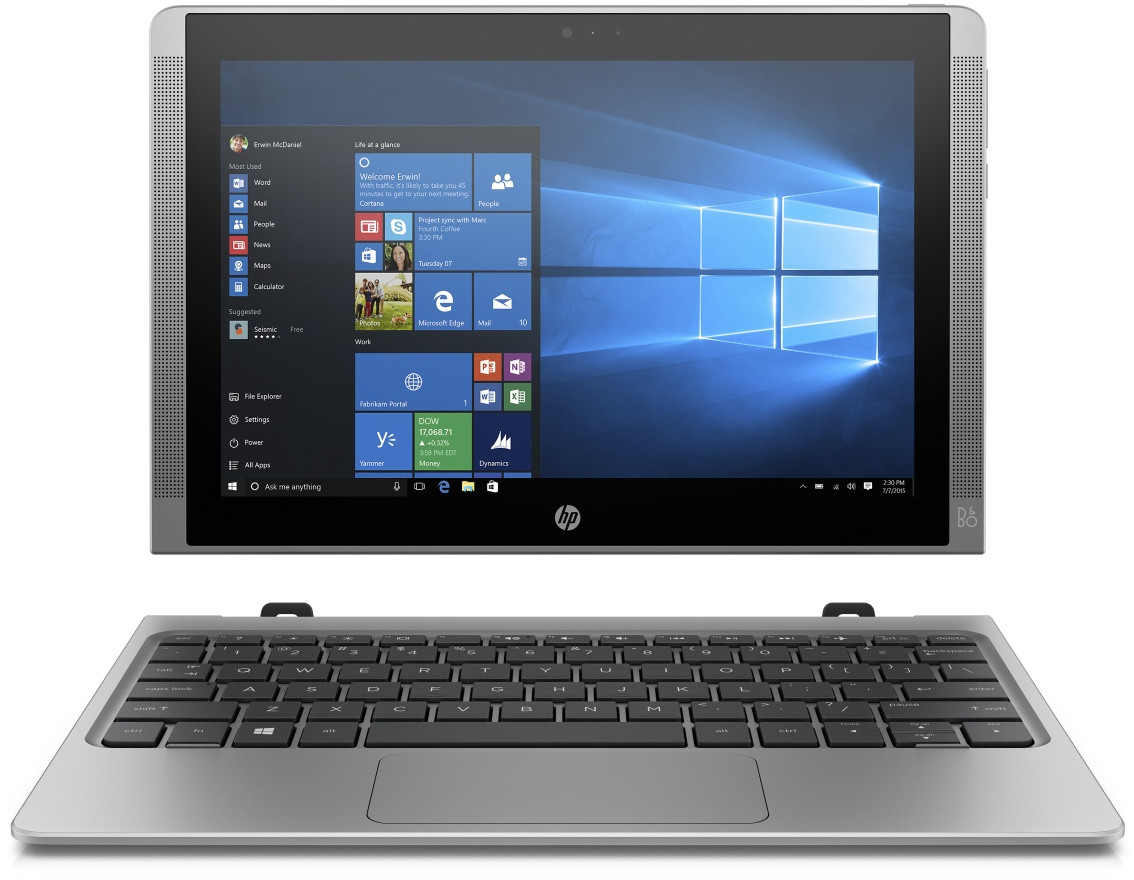 HP x2 210 G1 met Atom quadcore processor, 4GB geheugen en 64GB SSD, Touchscreen